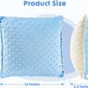 Bmag Sensory Vibrating Pillow for Autistic Kids and Adults,13 x 13 Sensory Toy Gift with Textured Therapy Stimulation Bumps Relief Stress Item for Toddler - Blue and Yellow, Medium