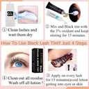 Lash T-i-n-t Kit Black, 15ml Eyelash D-y-e, Full Brow T.i.n.t. Set With Tools, DIY Eyelash Eyebrow T-i-n-ting Makeup At Home, Be Voluminous And Energetic For 6 Weeks(Black Stain Mascara Look)