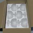 Kingrol 6 Pack Glass Dessert Bowls, 10 oz Mini Trifle Bowls, Glass Serving Bowls for Ice Cream, Fruit, Pudding, Snack, Cereal, Nuts