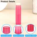 50Pcs Red Plastic Lipstick Containers with Caps 5g Empty Lip Balm Tubes DIY Lip Gloss Balm Stick Tube,Travel Refillable Cosmetic Lipstick Bottle for Lip Balms, Lipsticks, Chapsticks or Solid Perfume