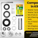 OCTOPUS AP5325033 & AH3503307 W10435274 Bearings Washer Tool Kit for Washers Includes Shaft, Washers, Bearings Seals Replacements Washer Tubs Shaft Repair Kits AP5325033 AH3503307 W10435274 13pc Kit