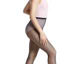 Capezio Women's Professional Fishnet Tight With Seams, Black, Small/ Medium