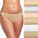 Hanes Women's 6-Pack Breathable Cotton Bikini Panty (8, Soft Taupe, White, Nude, Light Buff, Nude Heather, Sugar Flower Sweet Dot)