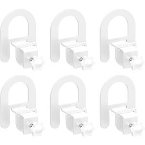 Lutown-Teen 6PCS White Non Slip Mattress Gaskets, Adjustable Mattress Holder for Metal Bed Frame, Keep in Place Sliding Gripper, Anti-Slip Slide Stopper