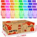 48 Pack Bubble Bottle with Wand Attached to the Cap (8 Colors), Bubbles Bulk Set for Kids Party Favors, Blower Bubbles Refill Toy for Toddler Summer Outside, Birthday Gift, Goody Bag Stuffers Supplies, 3.2*1.3 inches