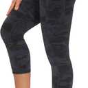 THE GYM PEOPLE Thick High Waist Capris Yoga Pants with Pockets, Tummy Control Workout Running Yoga Leggings for Women (XX-Large, Z-capris Camo)