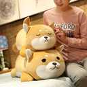 ERDAO Shiba Inu Plush Pillow,Soft Corgi Stuffed Animals Toy Cute Sleeping Puppy Doll Gifts for Kids (Smiling Eyes, 13.7 inch)