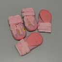 QUMY Dog Shoes for Large Dogs, Medium Dog Boots & Paw Protectors for Winter Snowy Day, Summer Hot Pavement, Waterproof in Rainy Weather, Outdoor Walking, Indoor Hardfloors Anti Slip Sole Pink 6 (Size 6: 2.6''x3.0''(W*L) (Pack of 4))