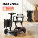 Large Lightweight Foldable Mobility Scooter with 20 Miles Range