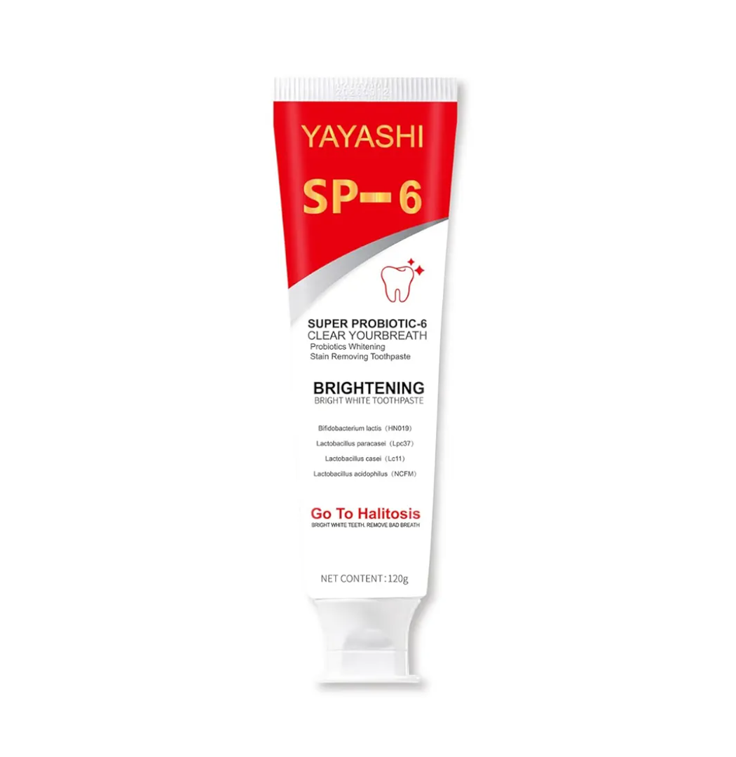SP-6 Toothpaste, Ultra Whitening, Deep Cleaning and Fresh Breath, Fresh Breath, Stain Removing Toothpaste for Teeth Color Correcting (Pack of 4-120g)