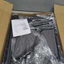 3-Tier Snack Organizer with 18 Clips, Large Capacity Snack Rack with Message Board, Snack Cart for Kitchen Office Store Party Countertop, Matte Black Metal & Oxford Fabric Snack Storage