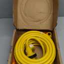 Kohree 30 Amp RV Power Extension Cord 50 ft with Grid Handle Heavy Duty, 30M/30F 90 Degree Locking Adapter, LED Indicator & 15M/30F Power Adapter(1875 W), 125V, 3750W, ETL Listed STW Wire