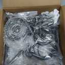 Unicozin 4-Light Black Farmhouse Chandelier, Iron Lantern Pendant Light Rustic Cage Adjustable Height, E26 Base Industrial Hanging Lights for Kitchen Island Dining Room Hallway Foyer Entryway