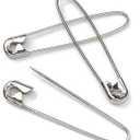 Safety Pins 2Inch| Strong & Long Safety Pin Set for Pinning Saree & Dupatta | Heavy Duty Steel (Metal) in Bulk for Quilting, Home Office Use Fabric Fashion Craft Pins/Diaper Pins/Clasp (150)