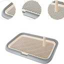 Generic Mesh Grids Toilet Training Pad Holder Splashproof Easy to Clean Indoor Dog Potty Tray Puppy Pee Pad Holder for Dogs and Cats, Gray