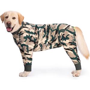 Caomo Dog surgery Recovery Suit female male for Dogs After Surgery Medium Large Dogs Onesie,Lightweight Dog recovery suit for Shedding Prevent Licking Surgical Wound,Dog Pajamas Pjs ,Full Belly (38 (Chest 42.52 in | Backlength 27.95 in), Green Camo)
