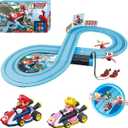 Carrera First Mario Kart - Slot Car Race Track with Spinners - Includes 2 Cars: Mario and Peach - Battery-Powered Beginner Racing Set for Kids Ages 3 Years and Up