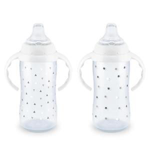 NUK Learner Cup 6+ Months Timeless Collection  10 Oz BPA Free Spill Proof Sippy Cup 2 Count 
