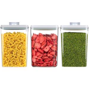 Melovom Pop Food Storage Containers Airtight Food Storage Containers Set with Lids Kitchen Pantry Organization and Storage, Stackable, BPA Free, 3 x 1.2Qt