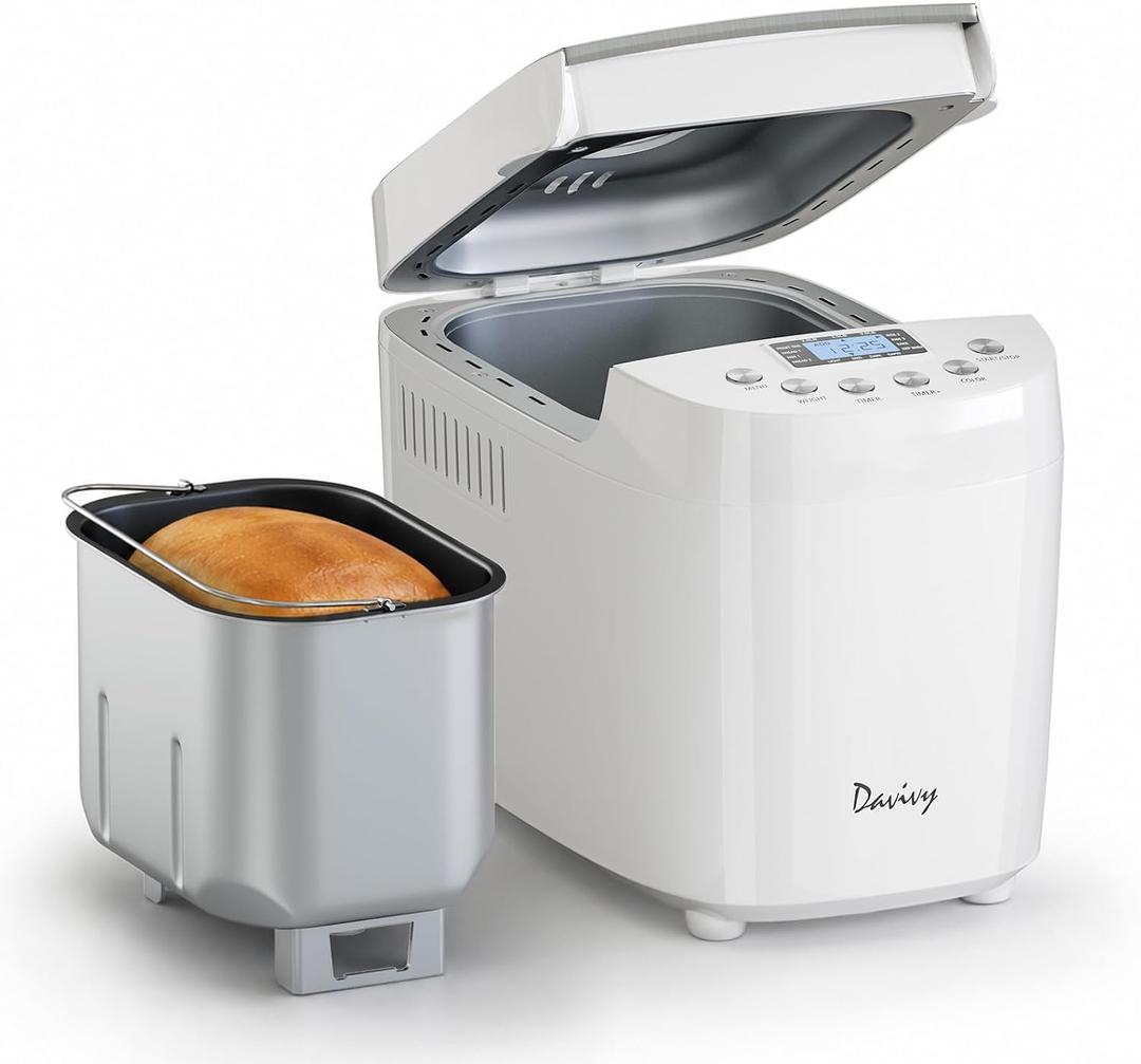 Davivy 3 lb Large Capacity Bread Maker with 2 Kneading Paddles