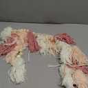 DrCor Pastel Pink Boho Tassel Garland  Blush Nursery Wall Decor for Girls Bedroom, Kids Room or Dorm, Gender Reveal or Baby Shower Backdrop, Bohemian Mantel or Entryway Decoration