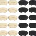 2 x 10 Pairs Heel Pads for Shoes, Soft Elastic Foam Shoe Heel Pad to Prevent Heel Chafing, Heel Grips for Sneakers and Boots Shoes Too Big, Beige and Black