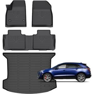Floor Mats for Cadillac XT5 2017-2026, TPE All Weather Car Mats with Cargo Liner Accessories