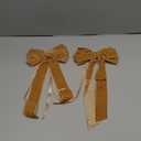 AIMUDI Khaki Velvet Bows - 6.5" x 15" Christmas Bows for Gift Wrapping, Tree, Wreath, Garland, Staircase, Home & Outdoor Decorations - 2 PCs (Camel)