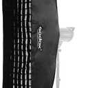 Godox 12"x47" / 30x120cm Strip Beehive Honeycomb Grid Softbox with Bowens Mount Speedring for Studio Flash Strobe Lighting