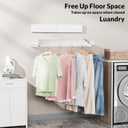 Foldable Wall-Mounted Clothes Drying Rack, 31.5 Inches, Holds up to 60 lbs, 31.5'' Long