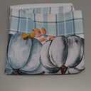 Oval Fall Tablecloth,Thanksgiving Fall Harvest Pumpkin Table cloth,Blue and White Buffalo Plaid Polyester Waterproof Wrinkle-resistant Durable Tablecloth for Autumn,Thanksgiving,Home Decor 60x120In