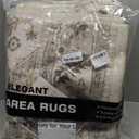 Vintage Living Room Area Rug 6x9 - Large Soft Washable Oriental Traditional Distressed Farmhouse Rugs for Bedroom - Indoor Floor Accent Carpet for Home Office House Decor - Light Brown