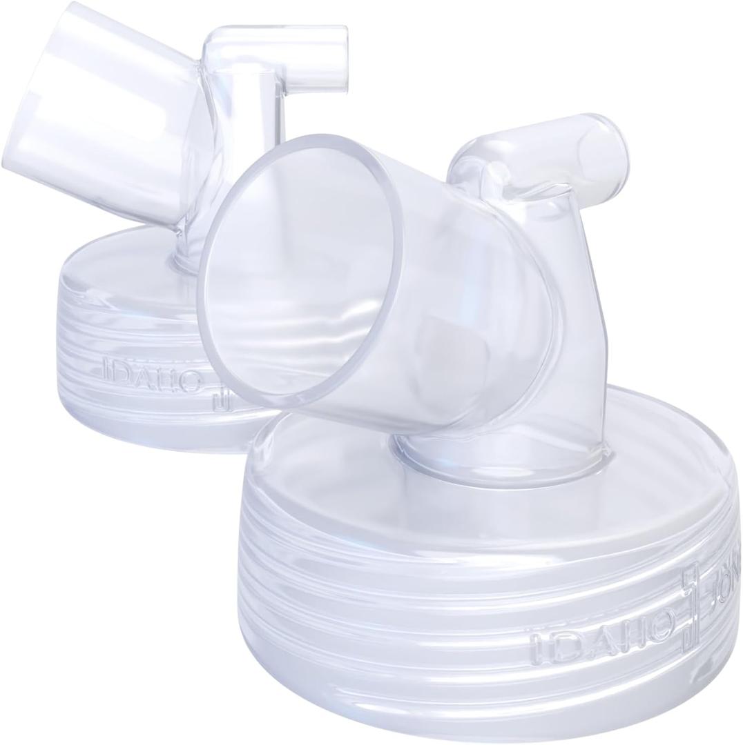 Wide Mouth Base Connector 2pc  Compatible with Motif & Spectra S1 S2 Pumps & Bottles; Compatible with Medela, Maymom, Pumpin Pals, Lacteck & Idaho Jones Flanges  Replacement Pump Parts Adapter