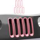 Grill Insert Grille Inserts Cover Fit for 2007-2018 Jeep Wrangler JK JKU,Pink