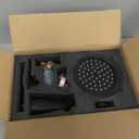 Black Tub Shower Faucet Set Complete with 6-Inch Rainfall Shower Head and Tub Spout Included Shower Valve Tub Shower Trim Kit Round Matte Black