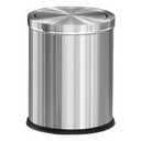 15L/4GAL Silver Stainless Steel Bathroom Garbage can, Bathroom Trash Can with Flipping LidBrushed Nickel Gaebage Can for Bedroom,Living Room,Office,Hotel,Shop,Restaurant (15L-Silver)