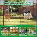 Welded Wire Fence, 50ft(L) x 36inch(H) PVC Anti-Rust Coated Wire Mesh, 2 Inch x 3 Inch 16GA Garden Edging Border, Roll Metal Animal Barrier for Yard Vegetable Plant Protection Poultry Netting