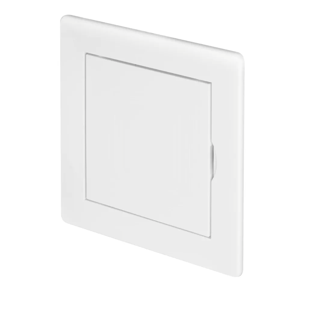 Awenta Access Panel 4'' x 4'' Inch - White Opening Flap Cover Plate - Box Door Lock - Door Latch