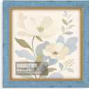 Textured Soft Blue 14x14 Picture Frame with Gold Inner Trim