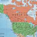 24x36 World and USA Classic Premier 3D Two Wall Map Set (Laminated)