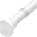 1PCS Spring Tension Curtain Rods 32 to 72 Inch White Tension Rod Spring Tension Rod long Curtain Rod Tension Adjustable Curtain Rods for Kitchen