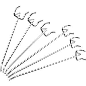 Foraineam 60-Pack (30Pcs 6-inch & 30Pcs 8-inch) Standard Size Pegboard Hooks for 1/8" Pegboard Metal Peg Board Shelving Hooks Assortment