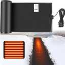 VASALAID Heated Snow Melting Mats, 15ft x 13in PVC Snow Melting Mats Outdoor, 120V Snow and Ice Melting Mats for Proof and Valley, 3 in/h Melting Speed