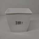 iDesign,Plastic Spa Rectangular Trash, Waste Basket Garbage Can for Bathroom, Bedroom, Home Office, Dorm, College, 2.5 Gallon, White