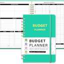 Undated Monthly Budget Planner - 12 Month Budget Book With Expense & Bill Tracker, Money Budgeting Notebook To Effectively Manage Your Finances - Turquoise