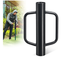 Fence Post Driver, 12LBS Fence Post Driver with Handle, 2.7 inch Inner Diameter Hand Post Pounder, Heavy Duty Black Iron T Post Rammer for U Channel Fence Post Wooden Post Metal Post