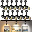 12 Pack 10W Dimmable LED Track Lighting Heads Flicker Free Bright H Type Track Light fixtures 3 Color Adjustable 3000K-4500K-6000K Ceiling Spotlight 24 Angle for Accent Retail 1000lm Black
