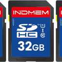 32GB SD Card (3 Pack), C10 SDHC UHS-I Memory Cards U1 Class 10 High-Speed Full 4K HD Video Compatible with Digital Point-and-Shoot Cameras, HD Camcorders, DSLR and PC