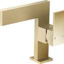 Brushed Gold Bathroom Sink Faucet Ultra Thin Design, Single Handle Vanity Faucet for Bathroom Sink,1 Hole Lavatory Basin Faucets Solid Brass(Brushed Gold)