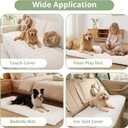 OstepDecor Washable Couch Cover for Dogs, Thick Pet Friendly Sofa Covers, Soft Couch Protector, Paw Cart Sofa Slipcovers, Cushion Protector for Leather, Sectional, Loveseat (27.6" x 59", White)